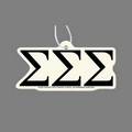 Paper Air Freshener W/ Tab - Greek Letters: Sigma Sigma Sigma